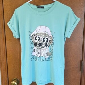 Mint Green Graphic T-Shirt